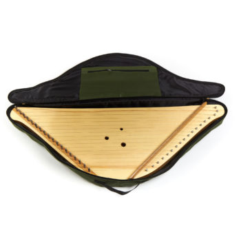 Soft case for helm-shaped psaltery (green)